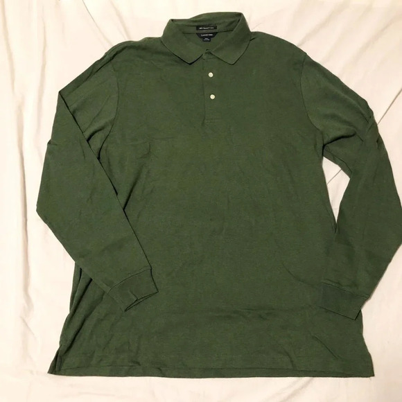 Lands End Mens Long Sleeve Polo Size 2XL  Tall - Picture 1 of 16